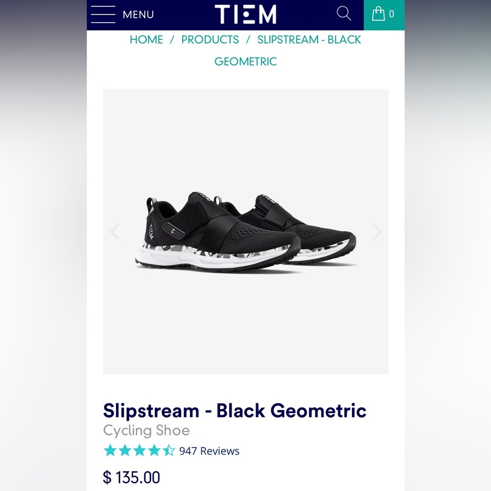 TIEM Slipstream Black Geometric with cleats